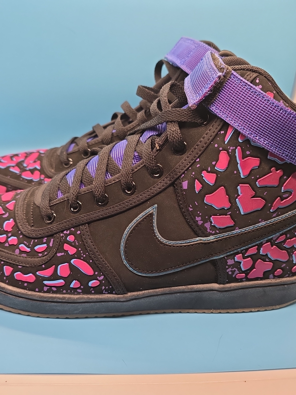 Nike Vandal Premium QS Area 72 Black Purple size 12 Geometric High Top Sneaker